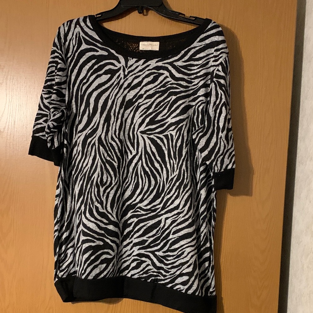 Bobbie Brooks Zebra Patterned Sweater